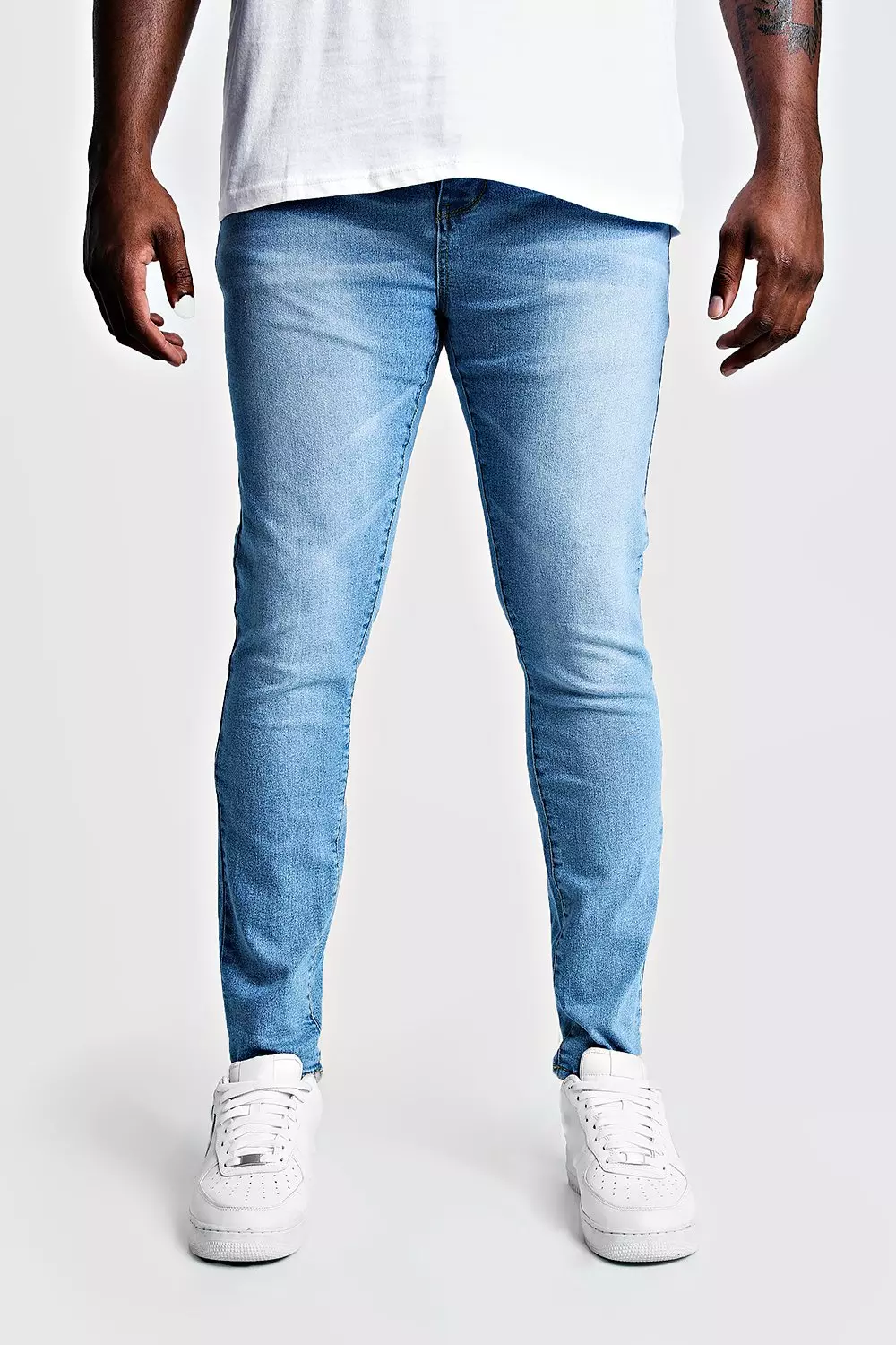 Plus size skinny sales jeans mens